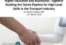 Higher education and businesses together building the talent pipeline for high level skills in the transport industry